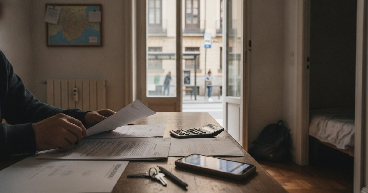 Guía rápida para alquilar una habitación en España: dónde buscar, qué requisitos pueden pedirte, qué gastos revisar y qué comprobar antes de pagar.