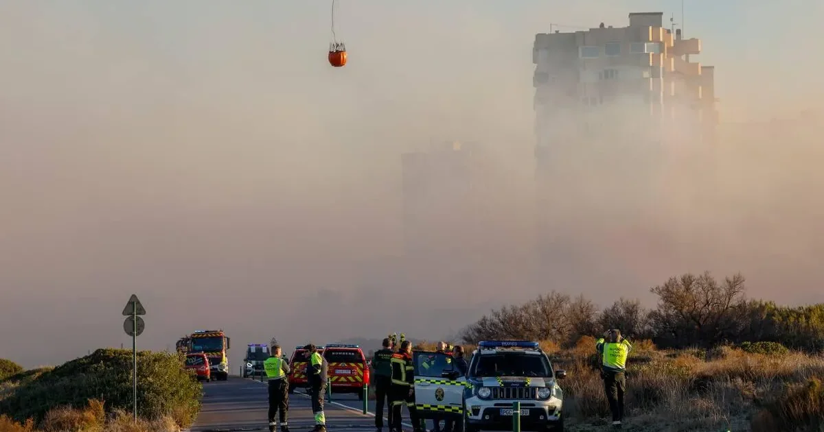 El incendio de El Saler sigue activo tras arrasar más de 37 hectáreas y obligar a evacuar a 161 personas
